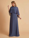 Elegant A-line Chiffon Long Sleeves Mother of the Brides Dresses Online