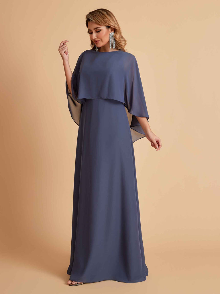 Elegant A-line Chiffon Long Sleeves Mother of the Brides Dresses Online