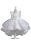 Robe de princesse en tulle pour filles élégante et luxueuse avec nœud pour mariage et enfants