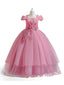 Robe de princesse en tulle et dentelle de luxe pour filles robe longue tutu pour mariage