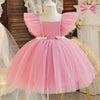 Robe élégante en tulle avec nœud papillon pour filles robe tutu pour mariage