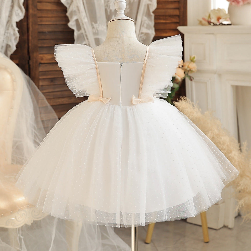 Robe élégante en tulle avec nœud papillon pour filles robe tutu pour mariage