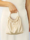 Bridesmaid Handbag Satin Evening Clutch Elegant Wedding Accessory Bridal Shower Pearl Bag Chic Handbag