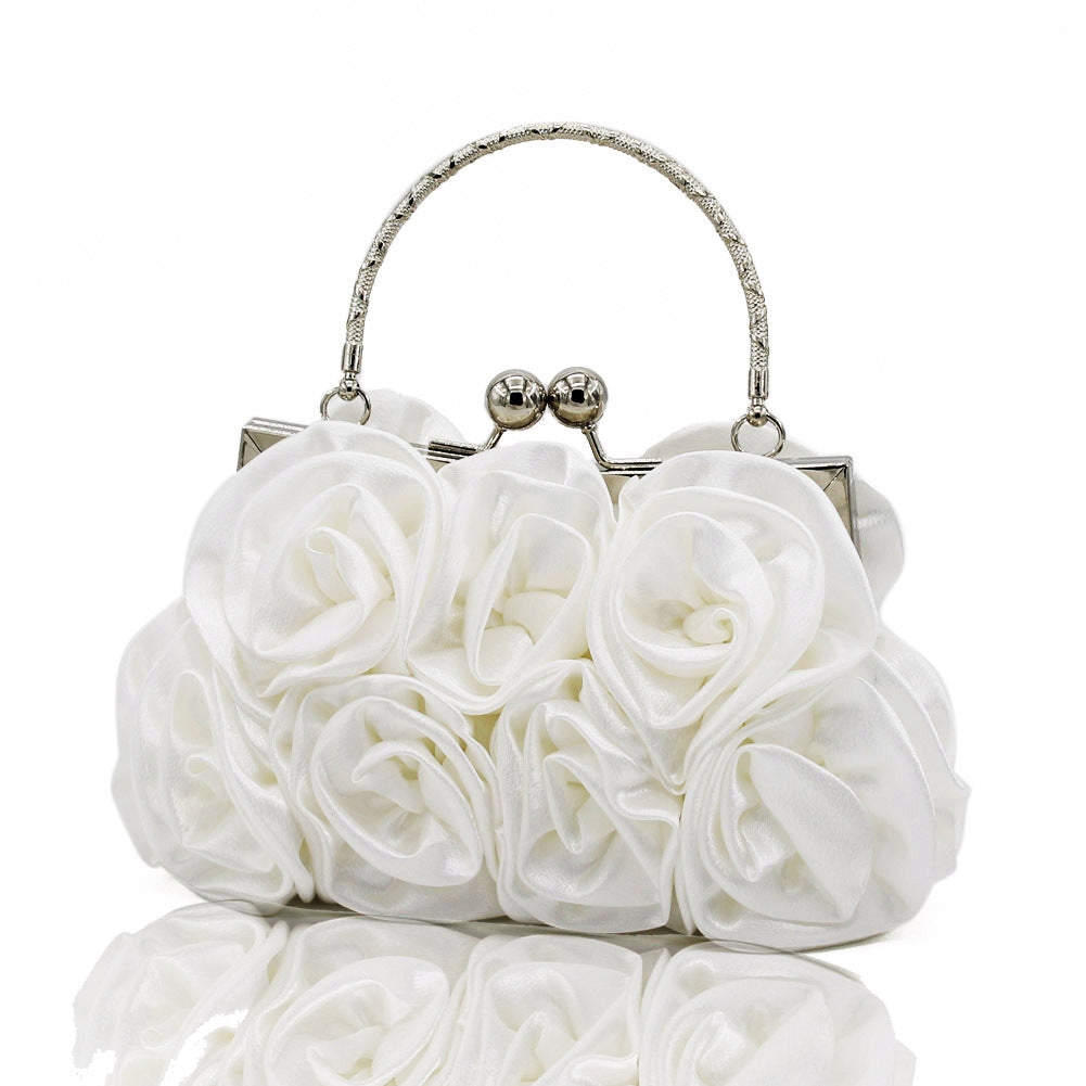 Handle rose bag evening bag bridal bag bridesmaid bag girls handbag crossbody bag