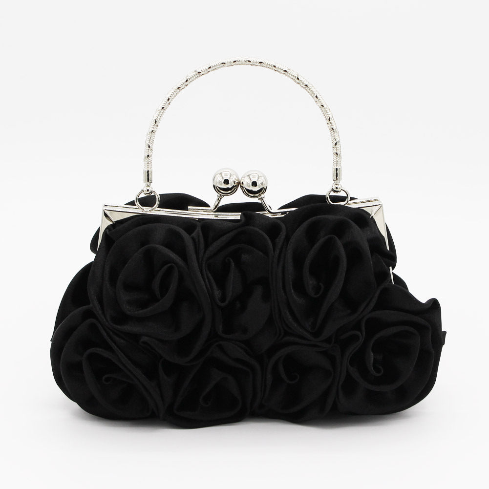 Handle rose bag evening bag bridal bag bridesmaid bag girls handbag crossbody bag