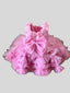 Robes de demoiselle d'honneur en dentelle rose robe de bal fleurs pour petite fille