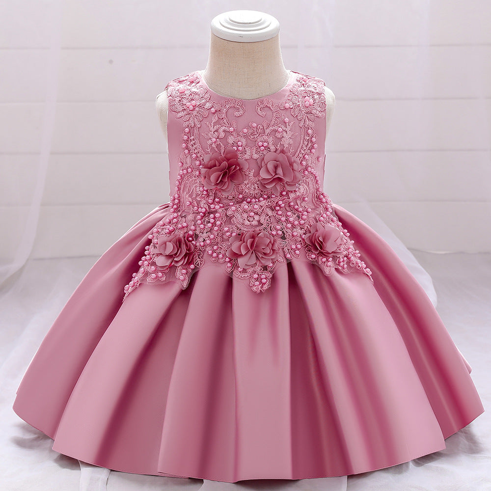 Robes de demoiselle d'honneur pour petites filles robes de fête pour filles élégante de soirée de bal d'anniversaire