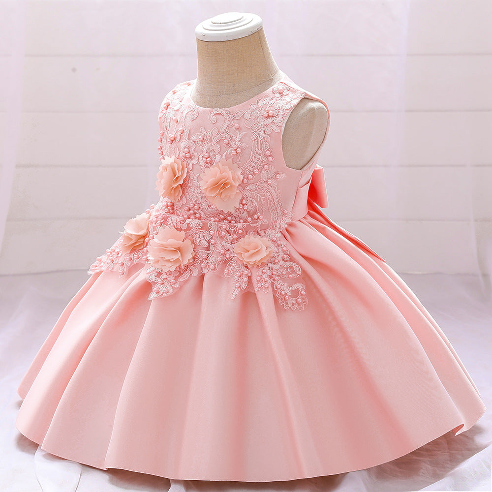 Robes de demoiselle d'honneur pour petites filles robes de fête pour filles élégante de soirée de bal d'anniversaire