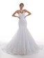 Licou Sexy Sirène Dos Ouvert Longues Robes De Mariée En Dentelle