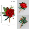 New Creative Style Christmas Wedding Boutonniere Red Flower Christmas Decoration Men Boutonniere, CG6735