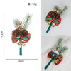 New Creative Style Christmas Wedding Boutonniere Red Flower Christmas Decoration Men Boutonniere, CG6735