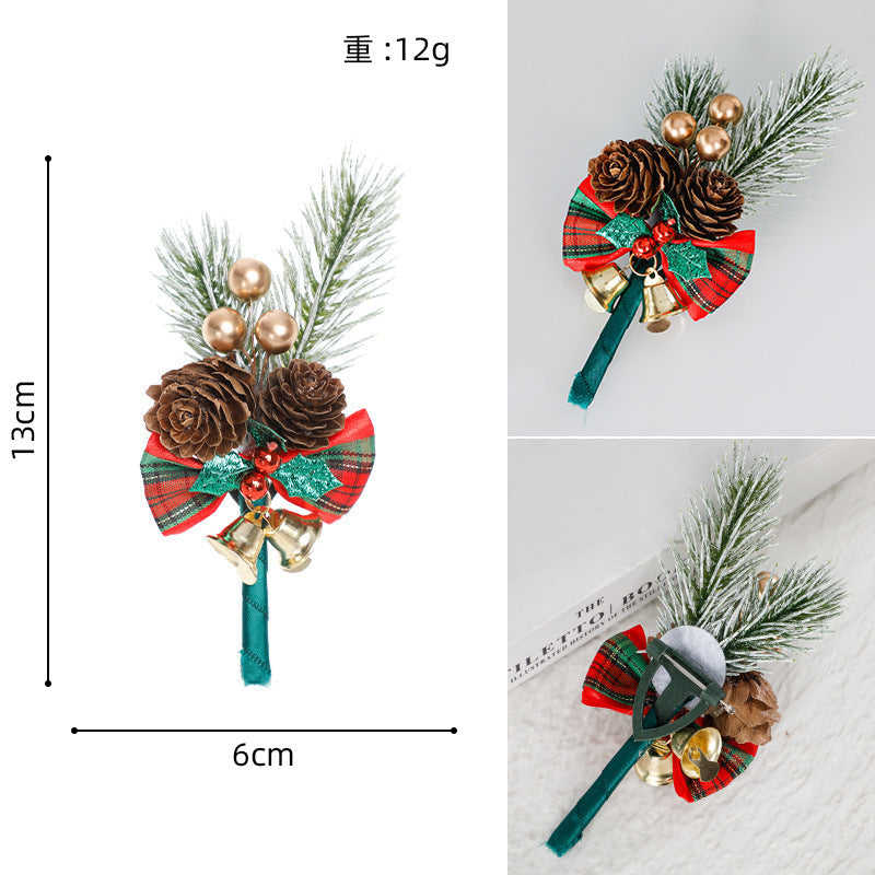 New Creative Style Christmas Wedding Boutonniere Red Flower Christmas Decoration Men Boutonniere, CG6735