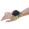 White Imitation Wrist Flower Bride Bridesmaid Sister Group Hand Flower Dress Brooch Corsage, CG61443