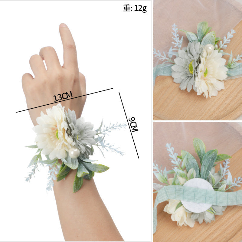 New Mori Wedding Outdoor Wedding Sister Group Wrist Flowers Men Corsage Fresh Flowers, CG6670