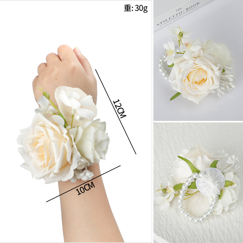 New Mori Wedding Outdoor Wedding Sister Group Wrist Flowers Men Corsage Fresh Flowers, CG6670