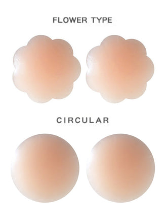 Cache-tétons en silicone - 1 paire de cache-tétons invisibles adhésifs réutilisables pour femmes, cache-tétons ronds sans mamelon