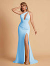 Robe sexy sirène à une épaule longueur au sol robe de soirée de mariée