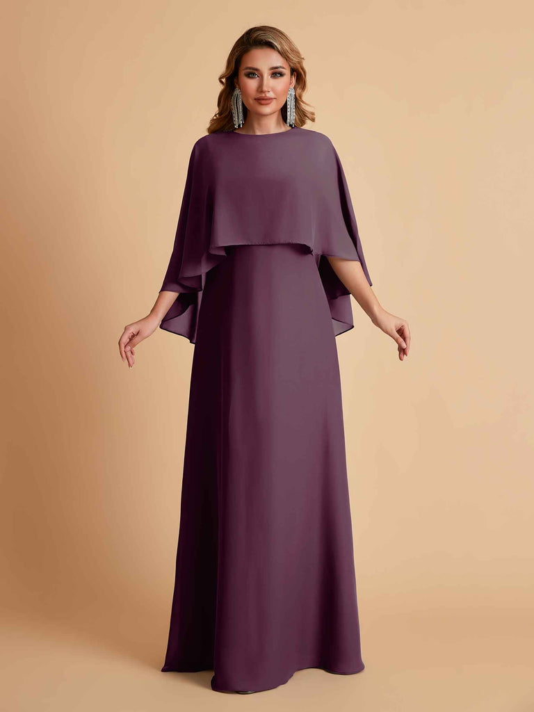Elegant A-line Chiffon Long Sleeves Mother of the Brides Dresses Online