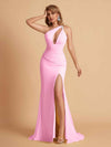 Robe sexy sirène à une épaule longueur au sol robe de soirée de mariée