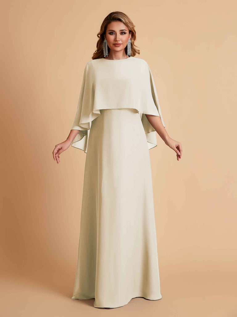 Elegant A-line Chiffon Long Sleeves Mother of the Brides Dresses Online
