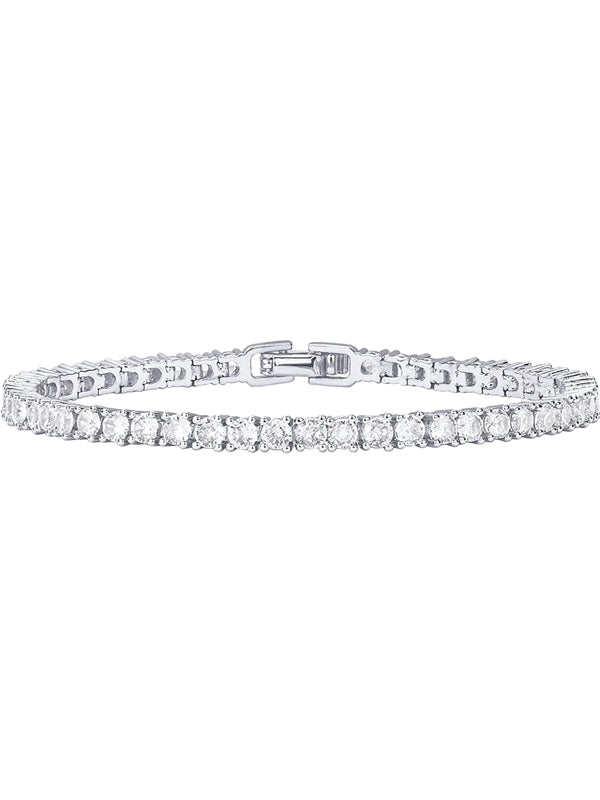 Bracelet tennis classique en zircone cubique de 3 mm | Bracelets en or pour femmes