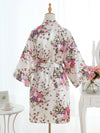 Floral Silky Satin Robe Wedding Bridal Party Bride Bridesmaid Robes for Women Dressing Gown