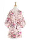 Floral Silky Satin Robe Wedding Bridal Party Bride Bridesmaid Robes for Women Dressing Gown