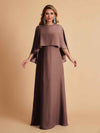 Elegant A-line Chiffon Long Sleeves Mother of the Brides Dresses Online