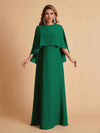 Elegant A-line Chiffon Long Sleeves Mother of the Brides Dresses Online