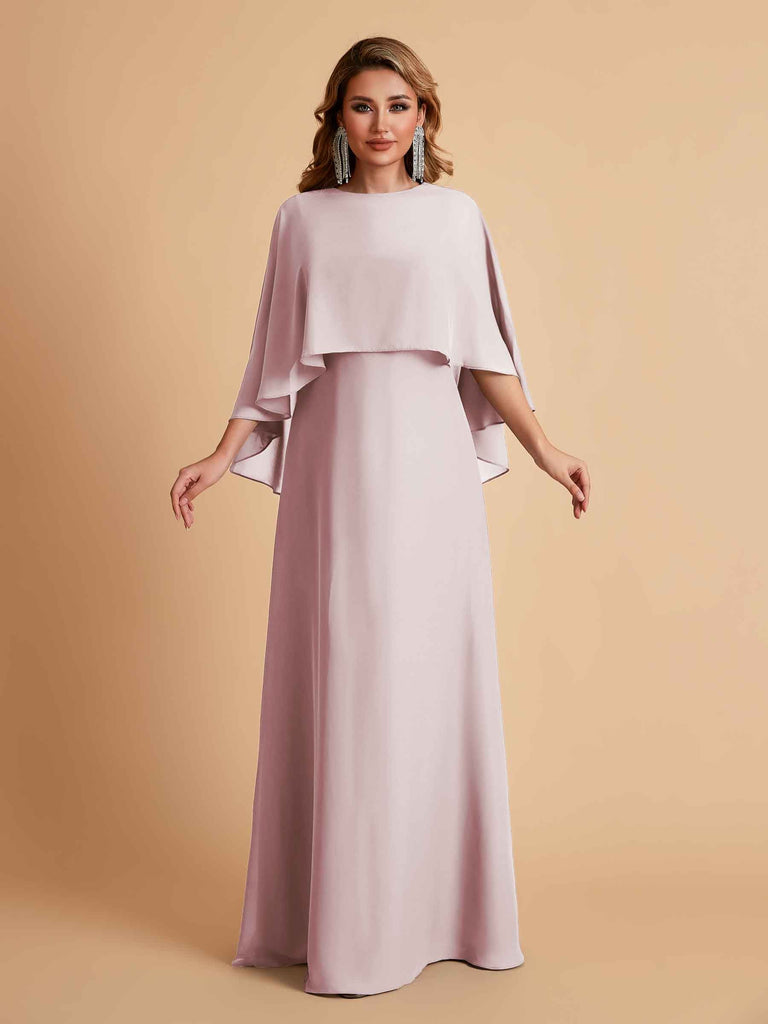 Elegant A-line Chiffon Long Sleeves Mother of the Brides Dresses Online