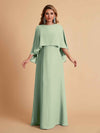Elegant A-line Chiffon Long Sleeves Mother of the Brides Dresses Online