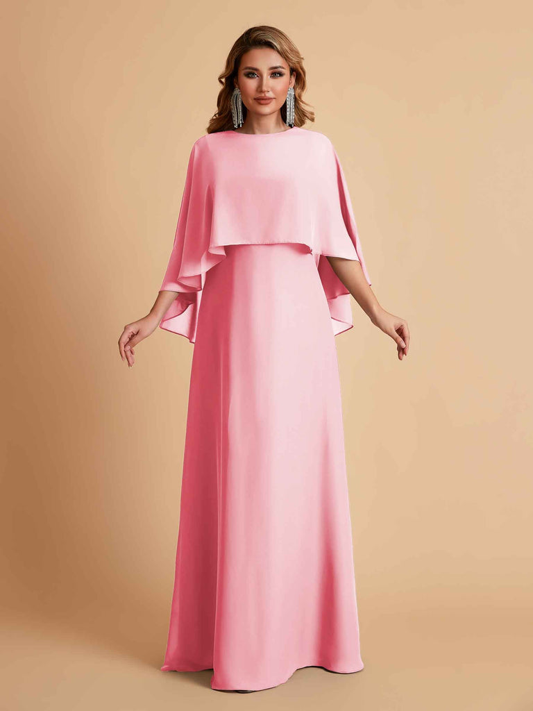 Elegant A-line Chiffon Long Sleeves Mother of the Brides Dresses Online