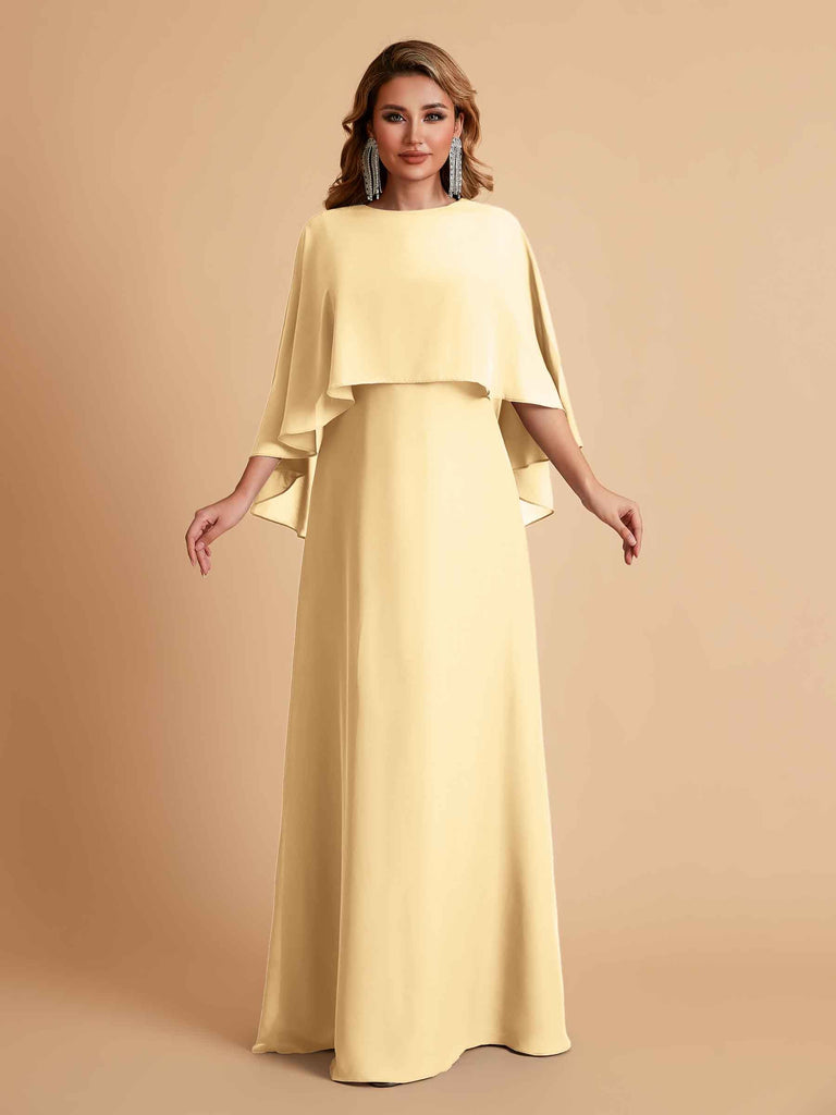 Elegant A-line Chiffon Long Sleeves Mother of the Brides Dresses Online