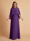 Elegant A-line Chiffon Long Sleeves Mother of the Brides Dresses Online
