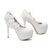 Women's Wedding Shoes Decorative Heel Wedding Heels Bridal Shoes