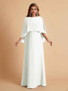 Elegant A-line Chiffon Long Sleeves Mother of the Brides Dresses Online
