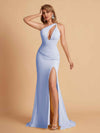 Robe sexy sirène à une épaule longueur au sol robe de soirée de mariée