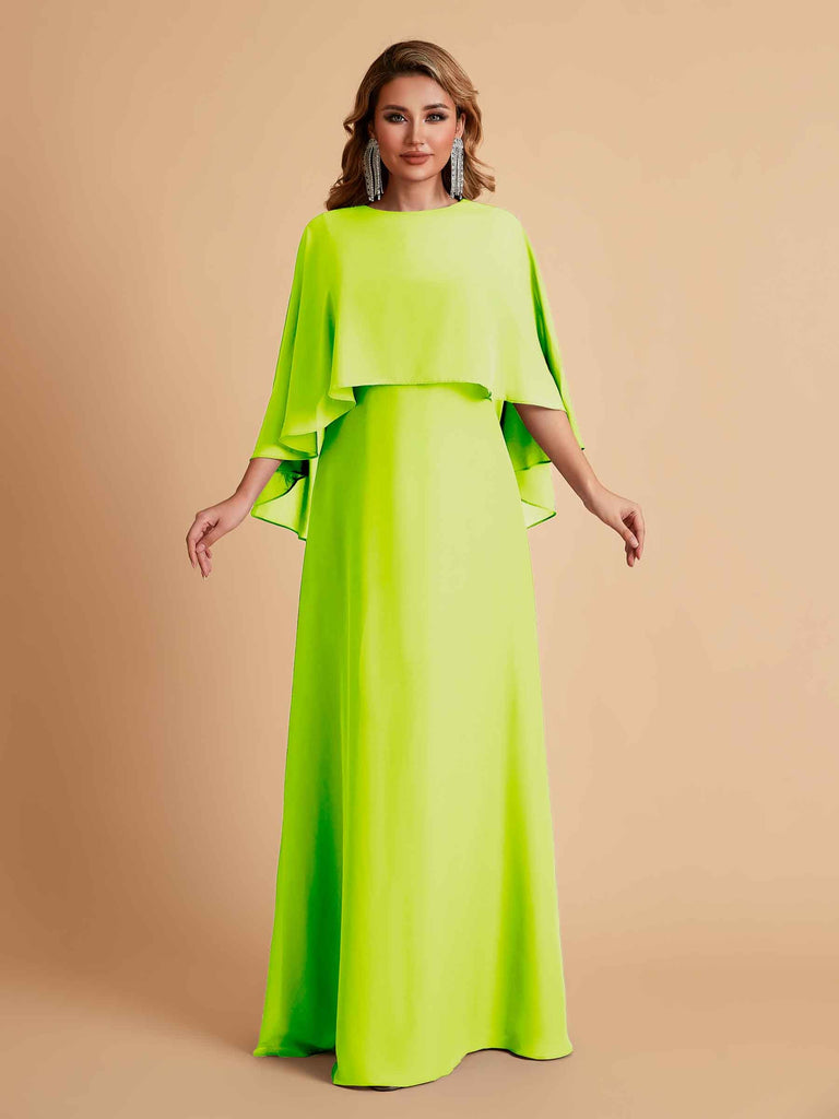 Elegant A-line Chiffon Long Sleeves Mother of the Brides Dresses Online
