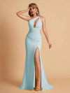 Robe sexy sirène à une épaule longueur au sol robe de soirée de mariée
