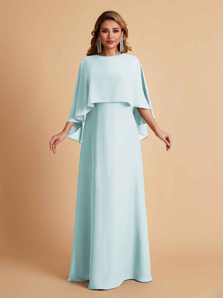 Elegant A-line Chiffon Long Sleeves Mother of the Brides Dresses Online