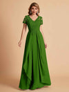 Robe en mousseline de soi col en V haut en dentelle