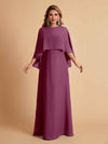 Elegant A-line Chiffon Long Sleeves Mother of the Brides Dresses Online