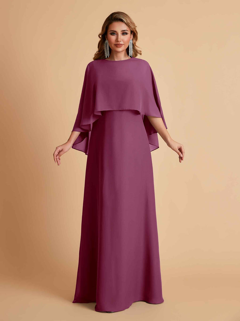 Elegant A-line Chiffon Long Sleeves Mother of the Brides Dresses Online