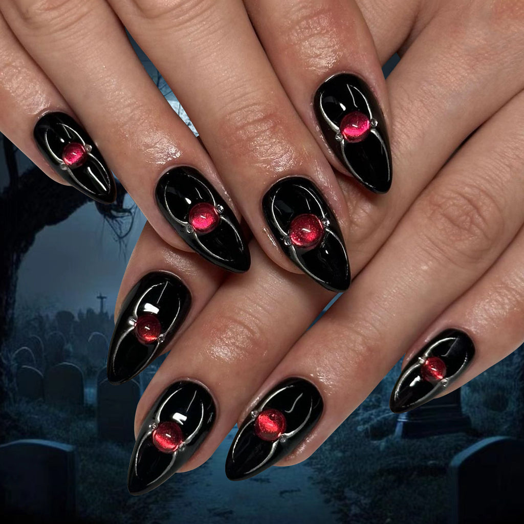 Nail art Halloween Ongles fantômes Fantôme Long