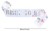 Satin Bachelorette Sash - Bride To Be  3-Piece Set Satin Printed Hot Word Bride to Be Sash