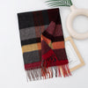 Thickened autumn and winter plaid 100% wool scarf atmosphere sense women's versatile fashion warm neck comfort shawl