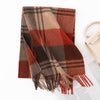 Thickened autumn and winter plaid 100% wool scarf atmosphere sense women's versatile fashion warm neck comfort shawl