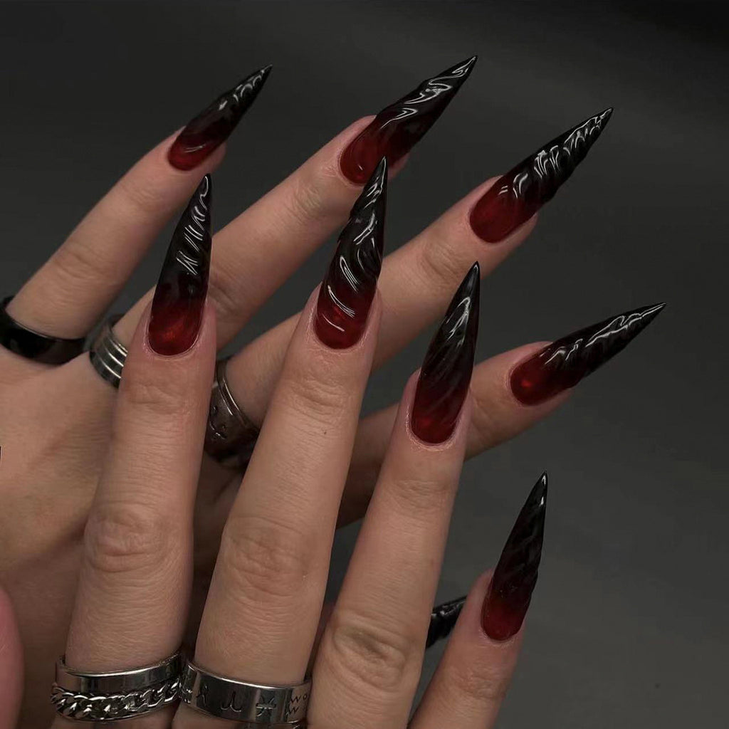 Nail art Halloween Ongles fantômes Fantôme Long