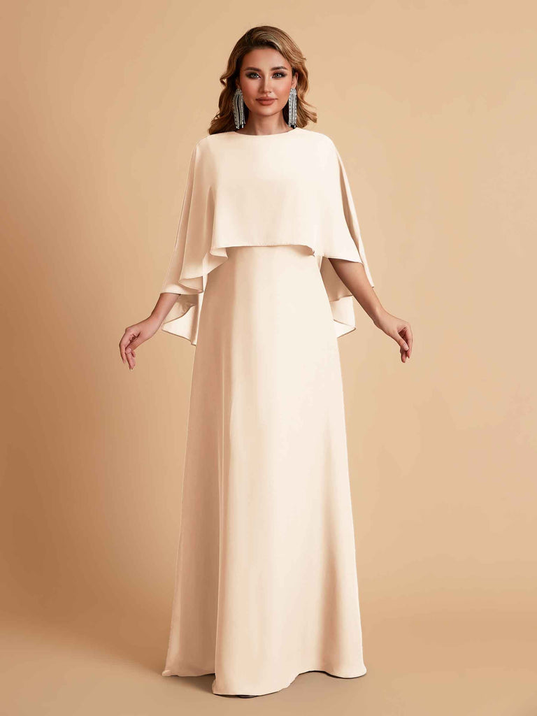 Elegant A-line Chiffon Long Sleeves Mother of the Brides Dresses Online