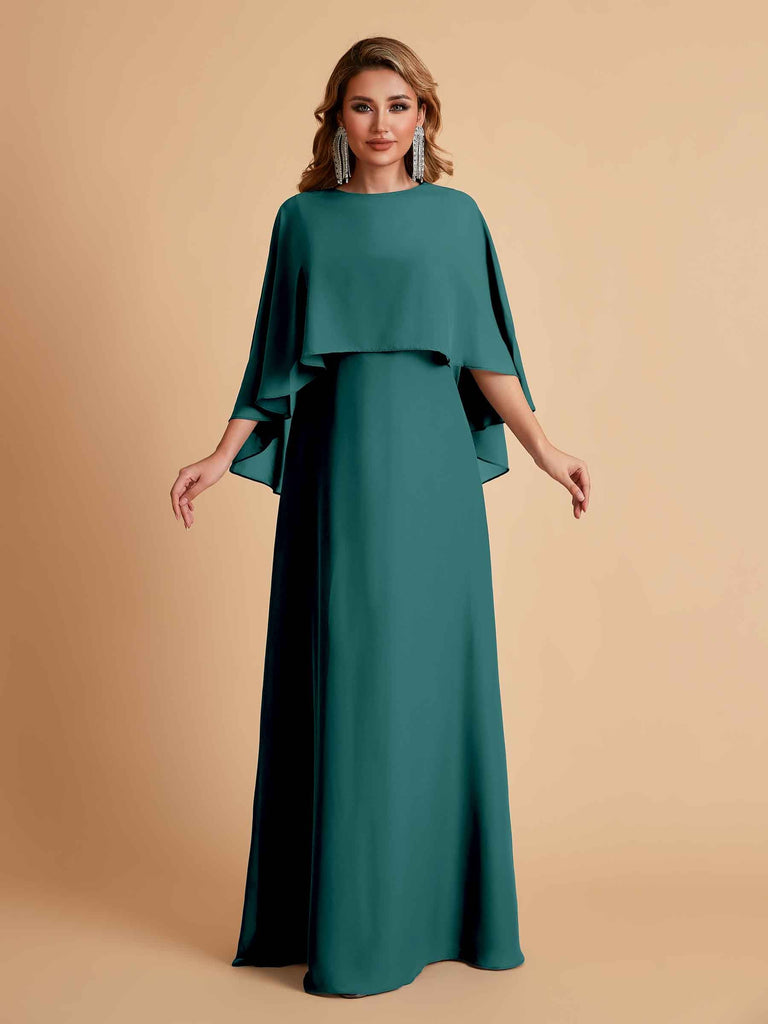 Elegant A-line Chiffon Long Sleeves Mother of the Brides Dresses Online